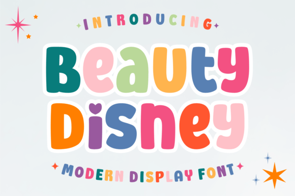 Beauty Disney Typeface: A Playful Display Font for Editorial Projects