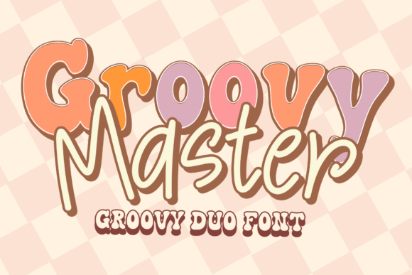 Groovy Master Typeface: Stylish Retro Duo Font for Editorial Design