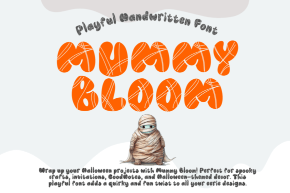 Mummy Bloom: The Playful Display Font for Hauntingly Fun Halloween Projects