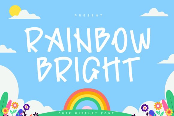Rainbow Bright Typeface for Playful Brand Identity