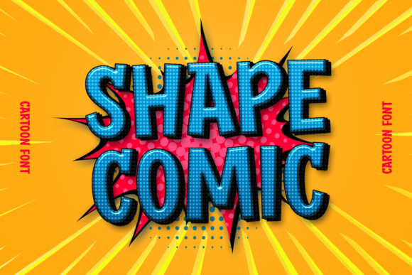 Shape Comic: A Cartoon Display Font for Bold Editorial Design