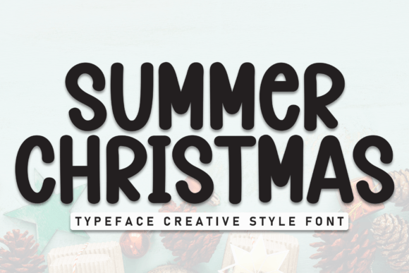 Summer Christmas Font for Festive Craft Designs