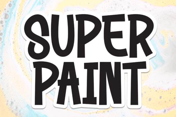 Super Paint Display Font for Bold Craft Projects