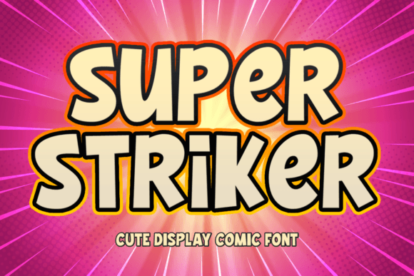 Super Striker: A Cute Display Comic Font for Playful Editorial Design