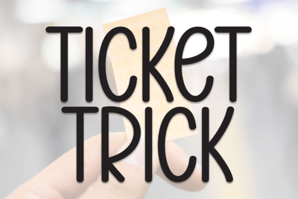 Ticket Trick Handwritten Display Font for Digital Branding