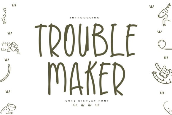 Trouble Maker Typeface for Playful Brand Identity